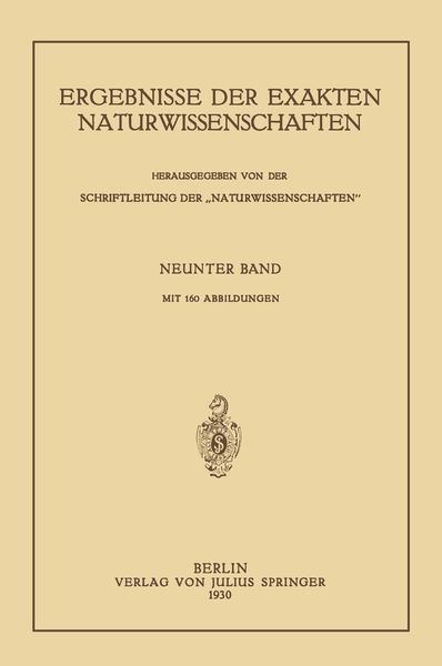 Produktbild: Ergebnisse der Exakten Naturwissenschaften