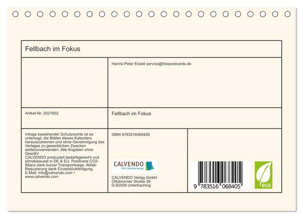 Produktbild: Fellbach im Fokus (Tischkalender 2026 DIN A5 quer), CALVENDO Monatskalender