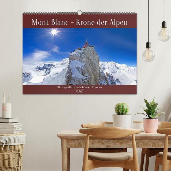 Produktbild: Mont Blanc - Krone der Alpen (Wandkalender 2026 DIN A2 quer), CALVENDO Monatskalender
