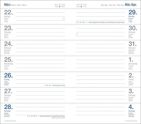 Produktbild: Wochen-Taschenkalender, schwarz 2027