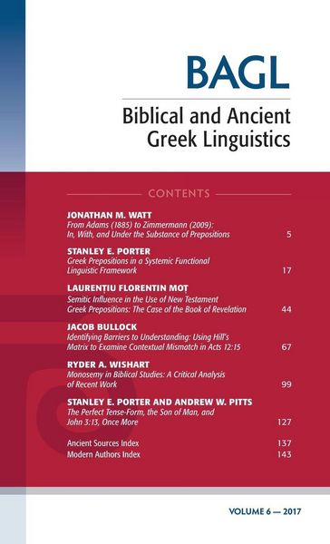 Produktbild: Biblical and Ancient Greek Linguistics, Volume 6