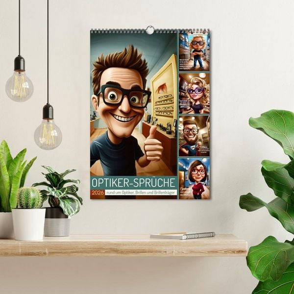 Produktbild: Optikerspr&uuml;che (Wandkalender 2026 DIN A3 hoch), CALVENDO Monatskalender