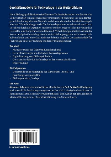 Produktbild: Gesch&auml;ftsmodelle f&uuml;r Fachverlage in der Weiterbildung