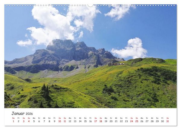 Produktbild: &Uuml;ber die Alpen - Auf dem E5 von Oberstdorf nach Meran (hochwertiger Premium Wandkalender 2026 DIN A2 quer), Kunstdruck in Hochglanz