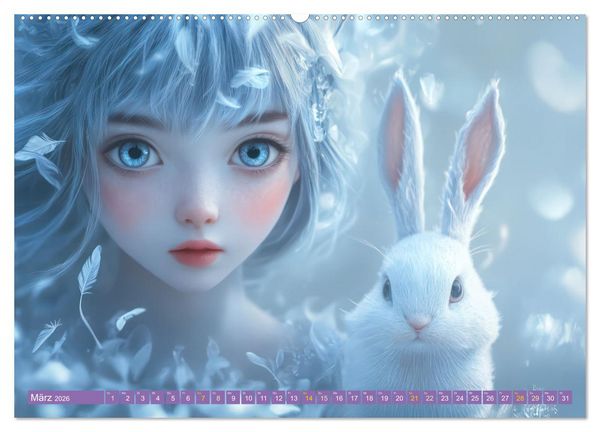 Produktbild: Winterliche Fantasie Anim&eacute; (hochwertiger Premium Wandkalender 2026 DIN A2 quer), Kunstdruck in Hochglanz