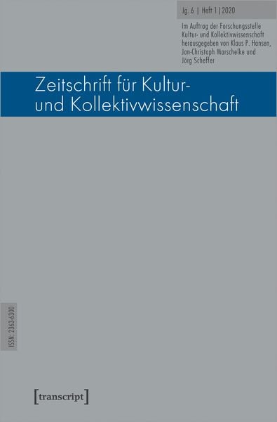 Produktbild: Zeitschrift f&uuml;r Kultur- und Kollektivwissenschaft