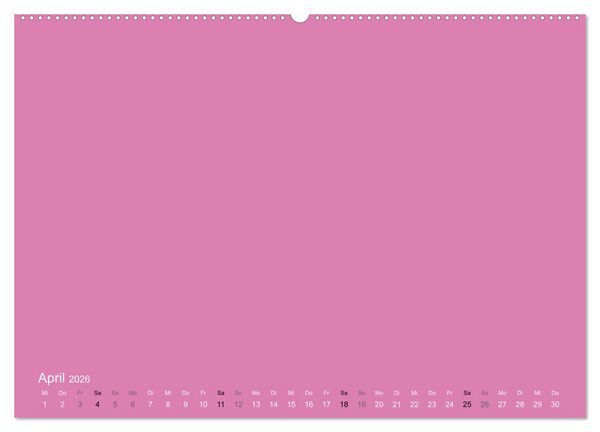 Produktbild: Bastelkalender - Pink (Wandkalender 2026 DIN A2 quer), CALVENDO Monatskalender