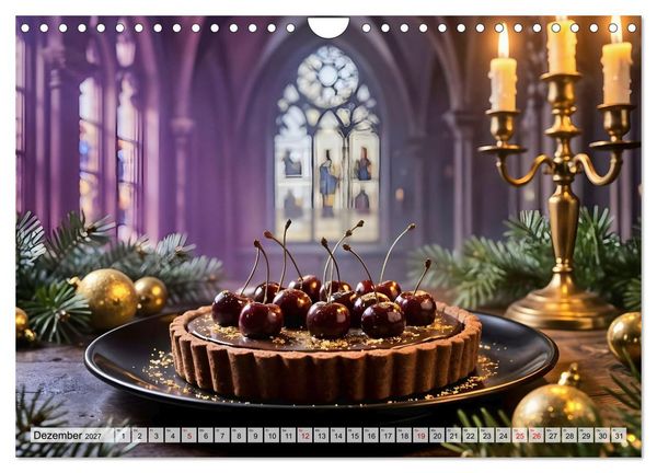 Produktbild: Schattenbankett - Gothic Fine Dining &ndash; 12 Men&uuml;s in dunkler Eleganz (Wandkalender 2027 DIN A4 quer), CALVENDO Monatskalender