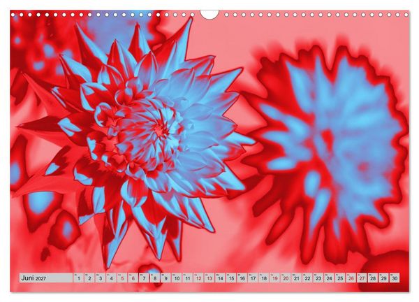 Produktbild: Blumen Pop-Art (Wandkalender 2027 DIN A3 quer), CALVENDO Monatskalender