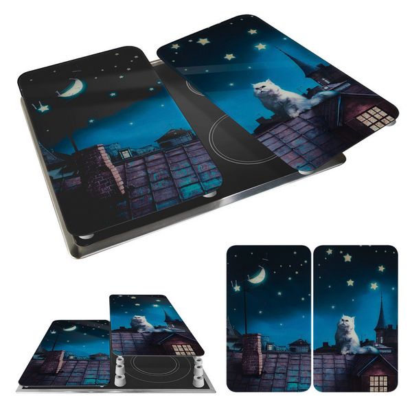 Produktbild: Herdabdeckplatte Universal Mod. Moon Cat, 2er Set, f&uuml;r alle Herdarten geeignet