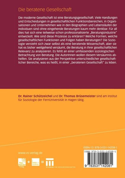Produktbild: Die beratene Gesellschaft