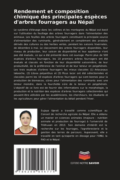 Produktbild: Rendement et composition chimique des principales esp&egrave;ces d'arbres fourragers au N&eacute;pal