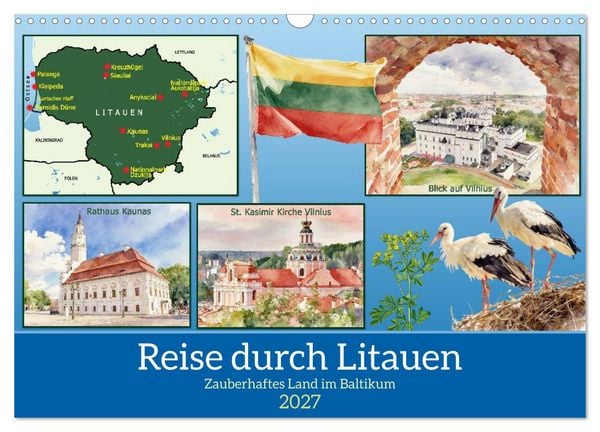 Produktbild: Reise durch Litauen (Wandkalender 2027 DIN A3 quer), CALVENDO Monatskalender