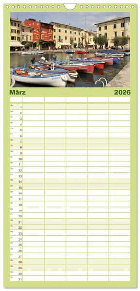 Produktbild: Familienplaner 2026 - Impressionen vom Gardasee mit 5 Spalten (Wandkalender, 21 x 45 cm) CALVENDO