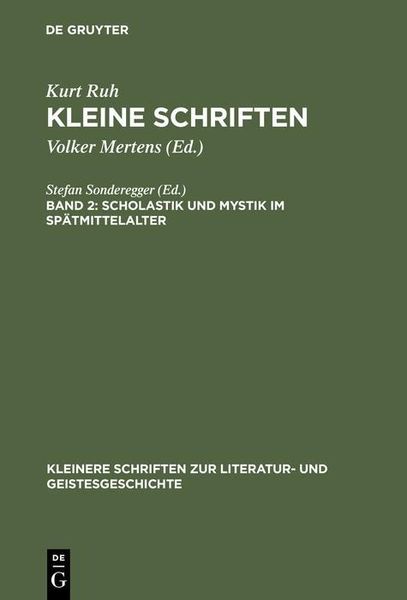 Produktbild: Scholastik und Mystik im Sp&auml;tmittelalter