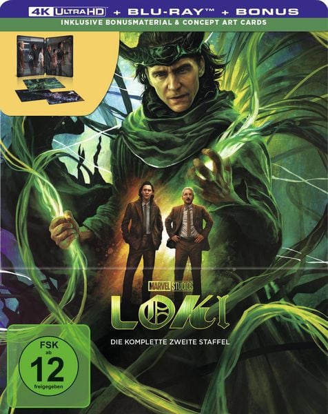 Loki - Staffel 2 - Steelbook - Limited Edition (4K Ultra HD) (+ Blu-ray) (+ Bonus-Blu-ray)