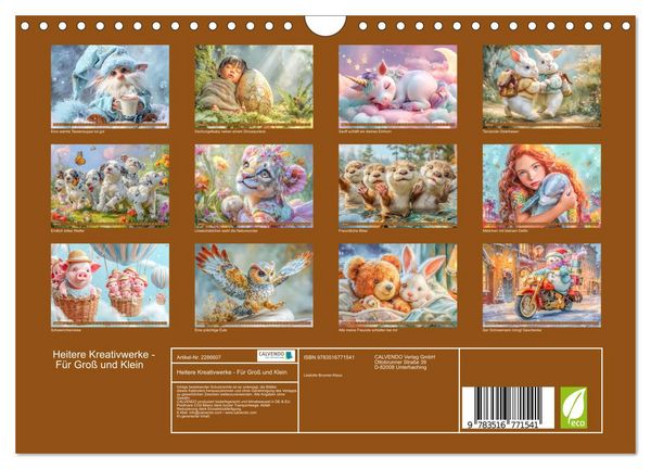 Produktbild: Heitere Kreativwerke - F&uuml;r Gro&szlig; und Klein (Wandkalender 2027 DIN A4 quer), CALVENDO Monatskalender