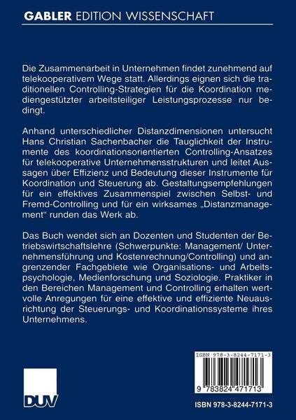 Produktbild: Controlling in telekooperativen Strukturen