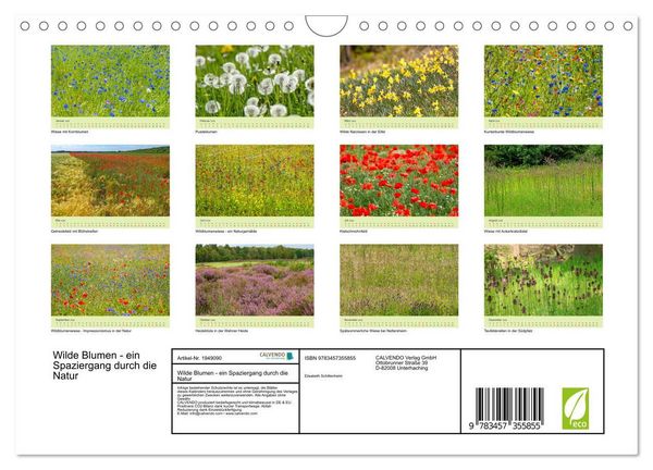 Produktbild: Wilde Blumen - ein Spaziergang durch die Natur (Wandkalender 2026 DIN A4 quer), CALVENDO Monatskalender