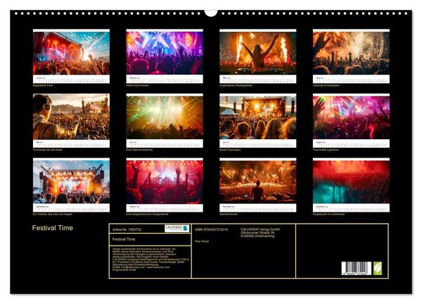 Produktbild: Festival Time (Wandkalender 2026 DIN A2 quer), CALVENDO Monatskalender