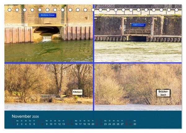 Produktbild: Die D&uuml;ssel von den Quellen bis zu den M&uuml;ndungen (Tischkalender 2026 DIN A5 quer), CALVENDO Monatskalender
