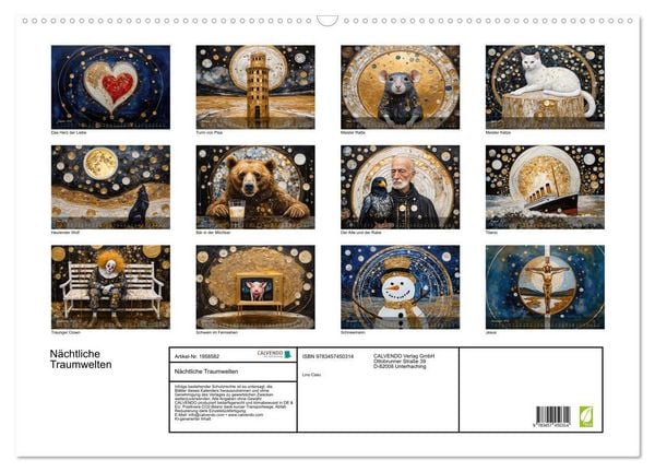 Produktbild: N&auml;chtliche Traumwelten (Wandkalender 2026 DIN A2 quer), CALVENDO Monatskalender