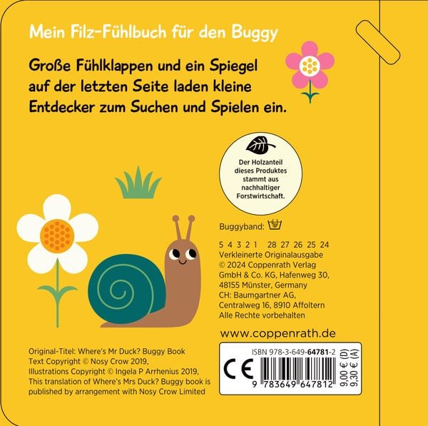 Produktbild: Mein Filz-Fühlbuch f.d.Buggy: Kuckuck, kl. Ente! (Fühl.&be.)