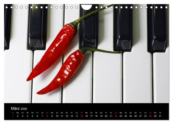 Produktbild: Hot Chili K&uuml;chen Kalender (Wandkalender 2026 DIN A4 quer), CALVENDO Monatskalender