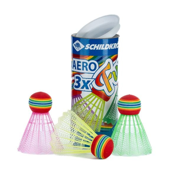 Produktbild: Schildkr&ouml;t 970912 - Badminton Ball Aero Fun, 3er-Set, f&uuml;r Kinder+Anf&auml;nger