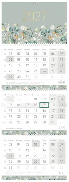 Produktbild: Drei-Monatskalender Premium 2027