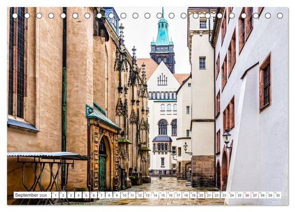 Produktbild: Kulturhauptstadt Chemnitz (Tischkalender 2026 DIN A5 quer), CALVENDO Monatskalender