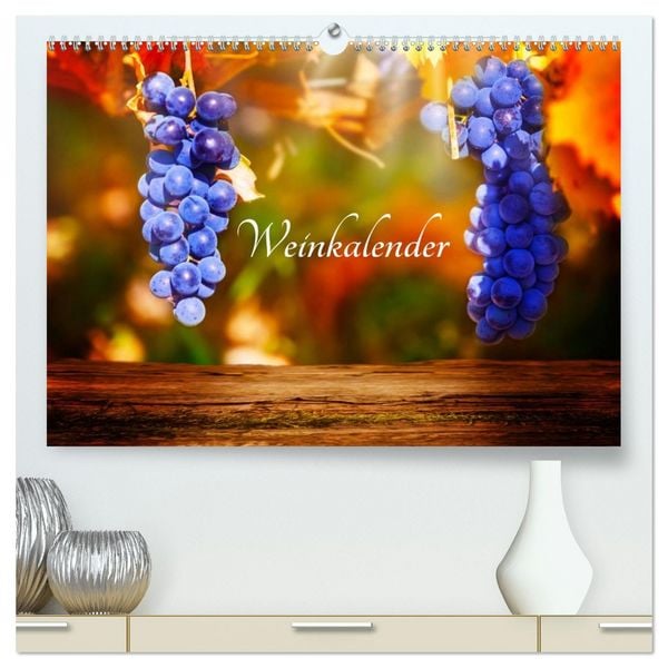 Produktbild: Weinkalender (hochwertiger Premium Wandkalender 2026 DIN A2 quer), Kunstdruck in Hochglanz