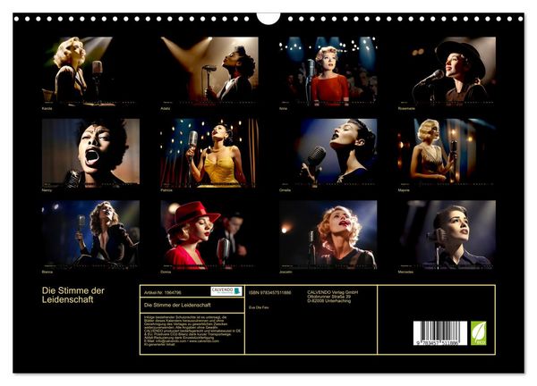 Produktbild: Die Stimme der Leidenschaft (Wandkalender 2026 DIN A3 quer), CALVENDO Monatskalender