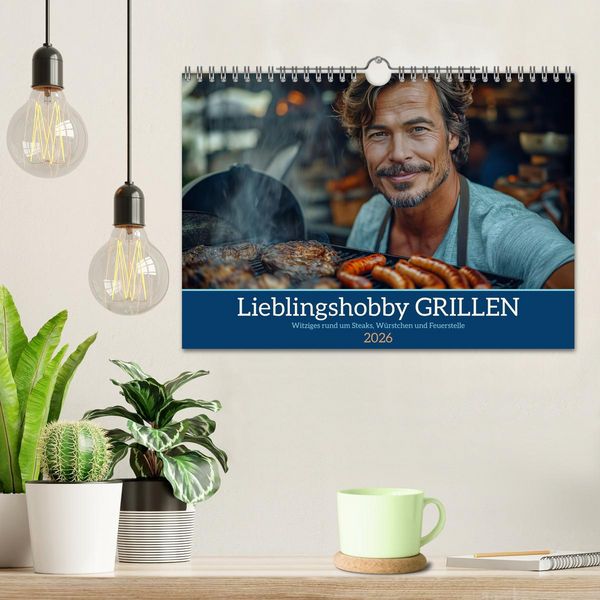 Produktbild: Lieblingshobby Grillen (Wandkalender 2026 DIN A4 quer), CALVENDO Monatskalender