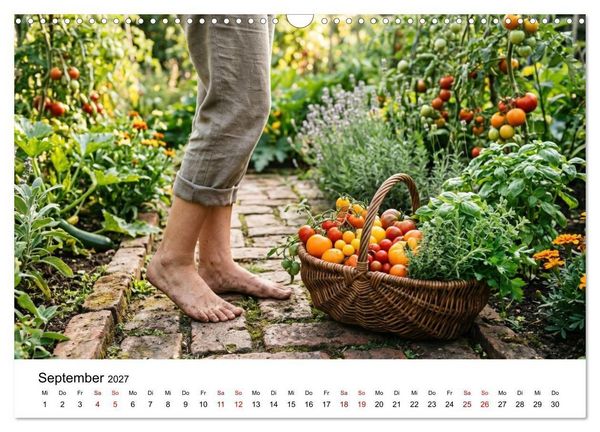 Produktbild: Unten Ohne - Barfu&szlig; durchs Jahr (Wandkalender 2027 DIN A3 quer), CALVENDO Monatskalender