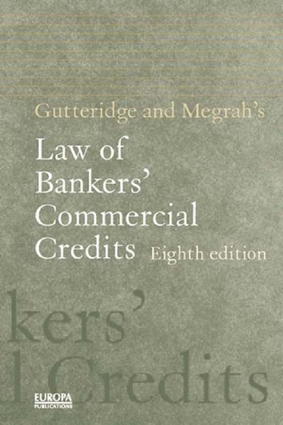 Produktbild: Gutteridge and Megrah's Law of Bankers' Commercial Credits