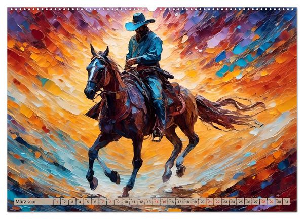 Produktbild: Wild West Moments (hochwertiger Premium Wandkalender 2026 DIN A2 quer), Kunstdruck in Hochglanz