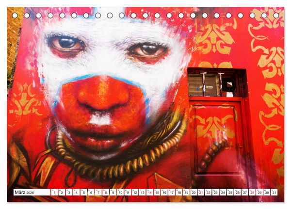 Produktbild: Kunst der Strasse (Tischkalender 2026 DIN A5 quer), CALVENDO Monatskalender