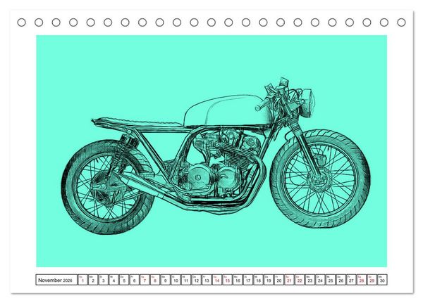 Produktbild: Motor Craft Motorr&auml;der (Tischkalender 2026 DIN A5 quer), CALVENDO Monatskalender