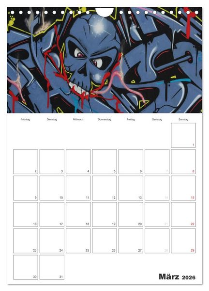 Produktbild: GRAFFITI 2026 / Planer (Wandkalender 2026 DIN A4 hoch), CALVENDO Monatskalender