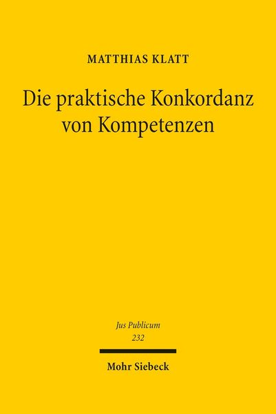 Produktbild: Die praktische Konkordanz von Kompetenzen