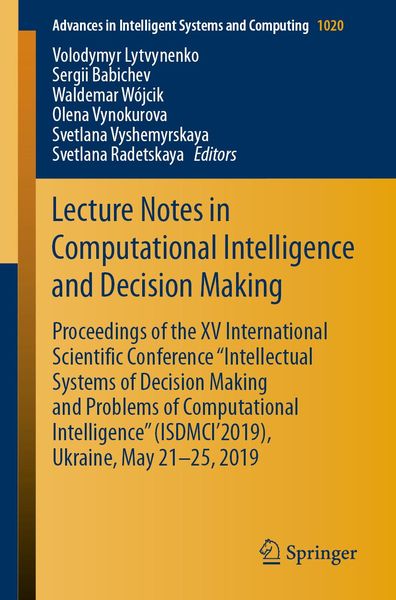 Produktbild: Lecture Notes in Computational Intelligence and Decision Making