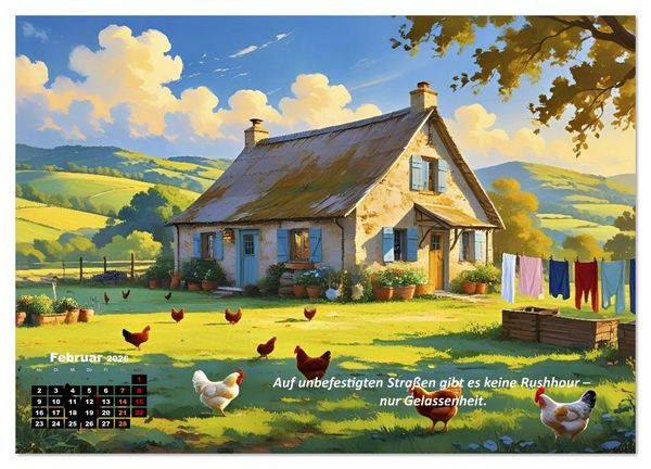 Produktbild: Cottage und Landleben (Wandkalender 2026 DIN A2 quer), CALVENDO Monatskalender