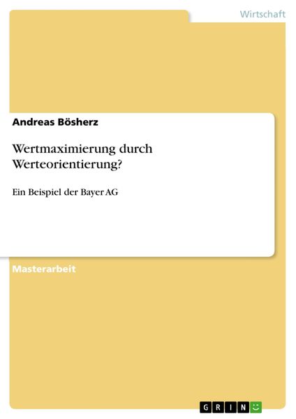Produktbild: Wertmaximierung durch Werteorientierung?