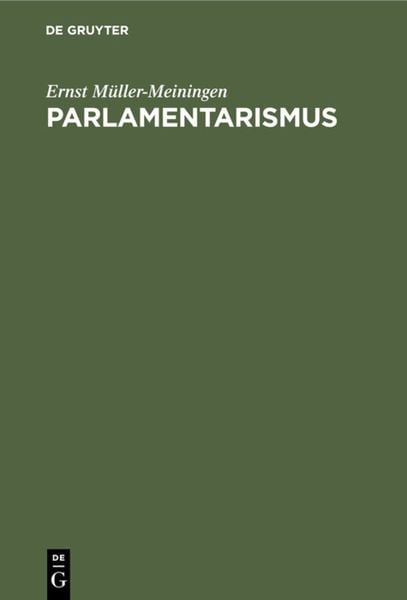 Produktbild: Parlamentarismus