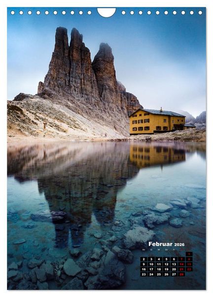 Produktbild: Dolomiten - Reise um die bleichen Berge zu entdecken (Wandkalender 2026 DIN A4 hoch), CALVENDO Monatskalender