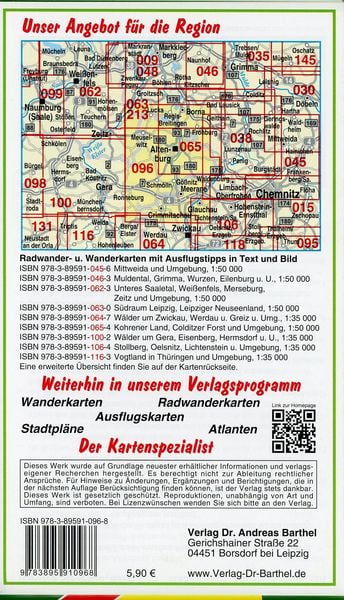 Produktbild: Radwander- und Wanderkarte Altenburg, Schm&ouml;lln, Meerane und Umgebung