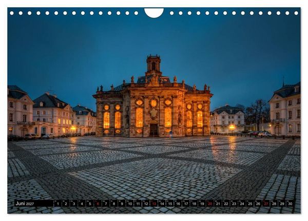 Produktbild: City Lights Saarbr&uuml;cken (Wandkalender 2027 DIN A4 quer), CALVENDO Monatskalender