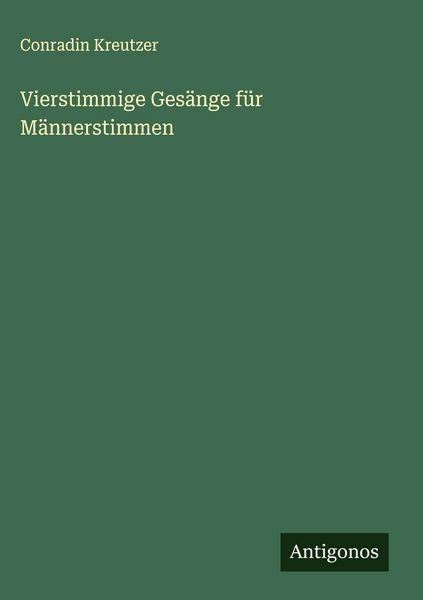 Produktbild: Vierstimmige Ges&auml;nge f&uuml;r M&auml;nnerstimmen