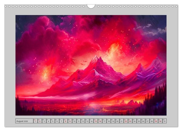 Produktbild: Tr&auml;umereien in Rot (Wandkalender 2026 DIN A3 quer), CALVENDO Monatskalender